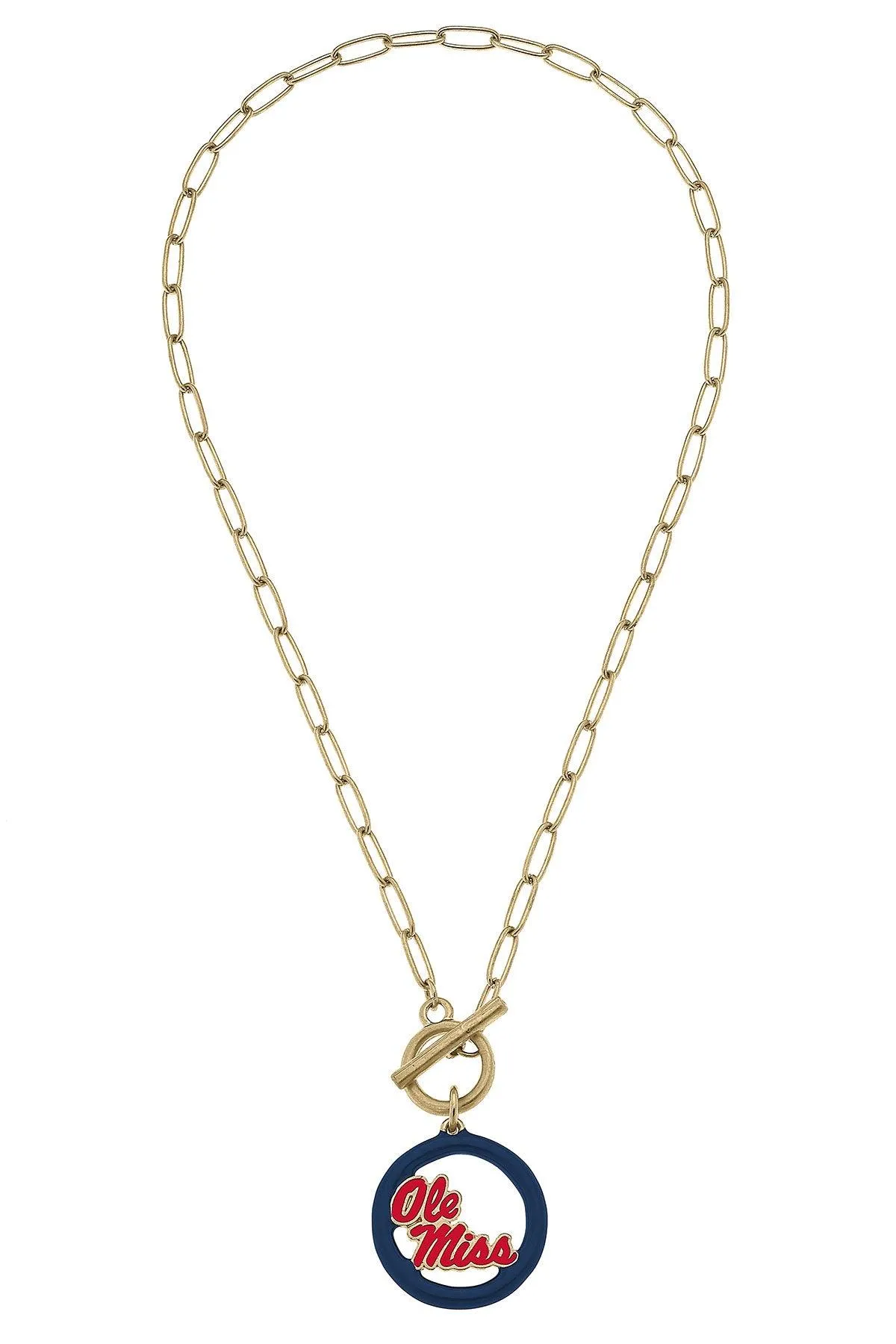 Ole Miss Rebels Logo Enamel T-Bar 16" Necklace sold by Canvas Style product image thumbnail 2