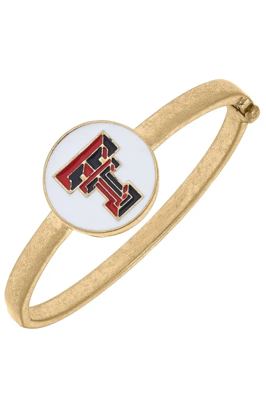 Texas Tech Red Raiders Enamel Statement Hinge Bangle - FINAL SALE sold by Canvas Style