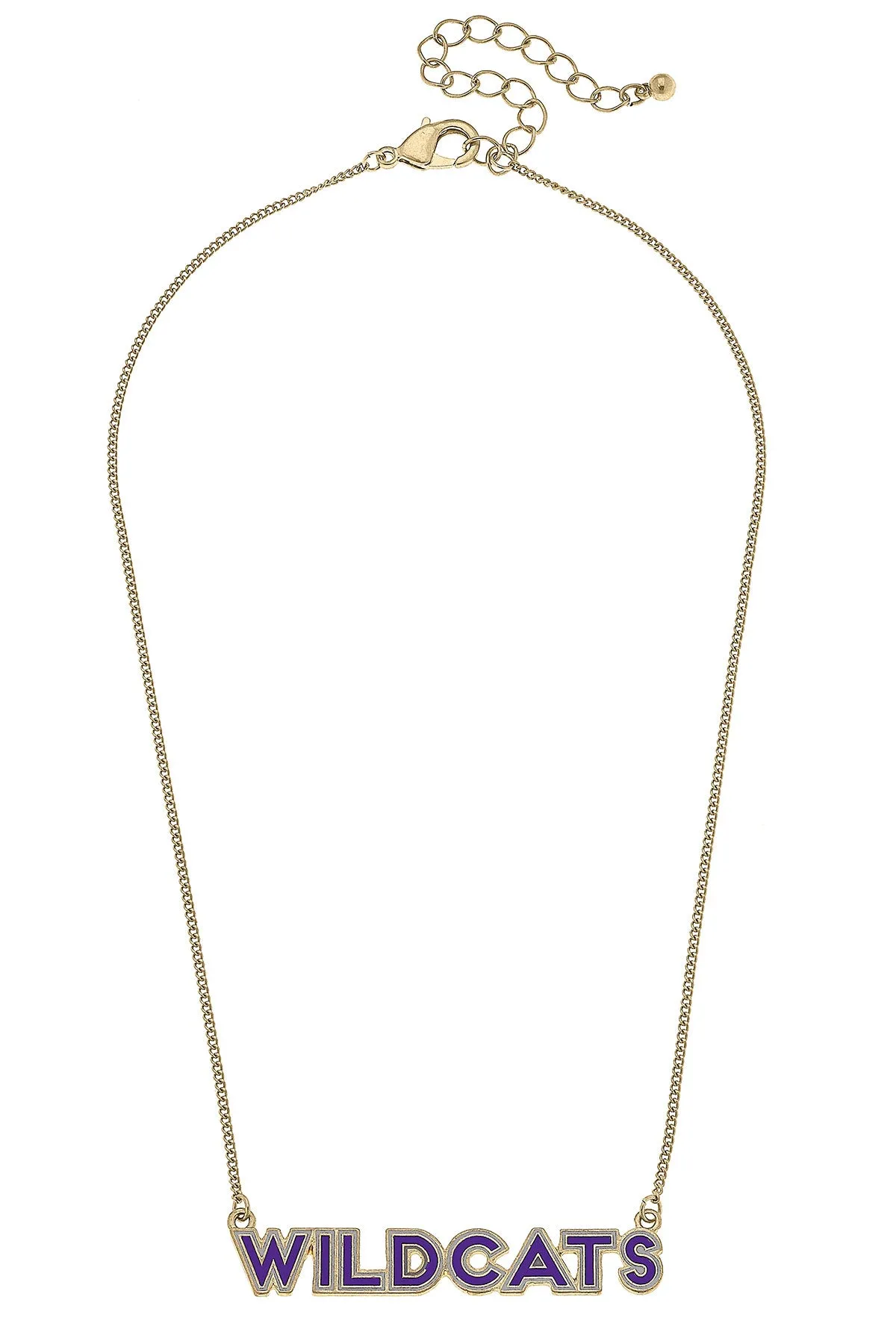 Kansas State Wildcats Outline Enamel Necklace in Purple/Gray sold by Canvas Style product image thumbnail 2