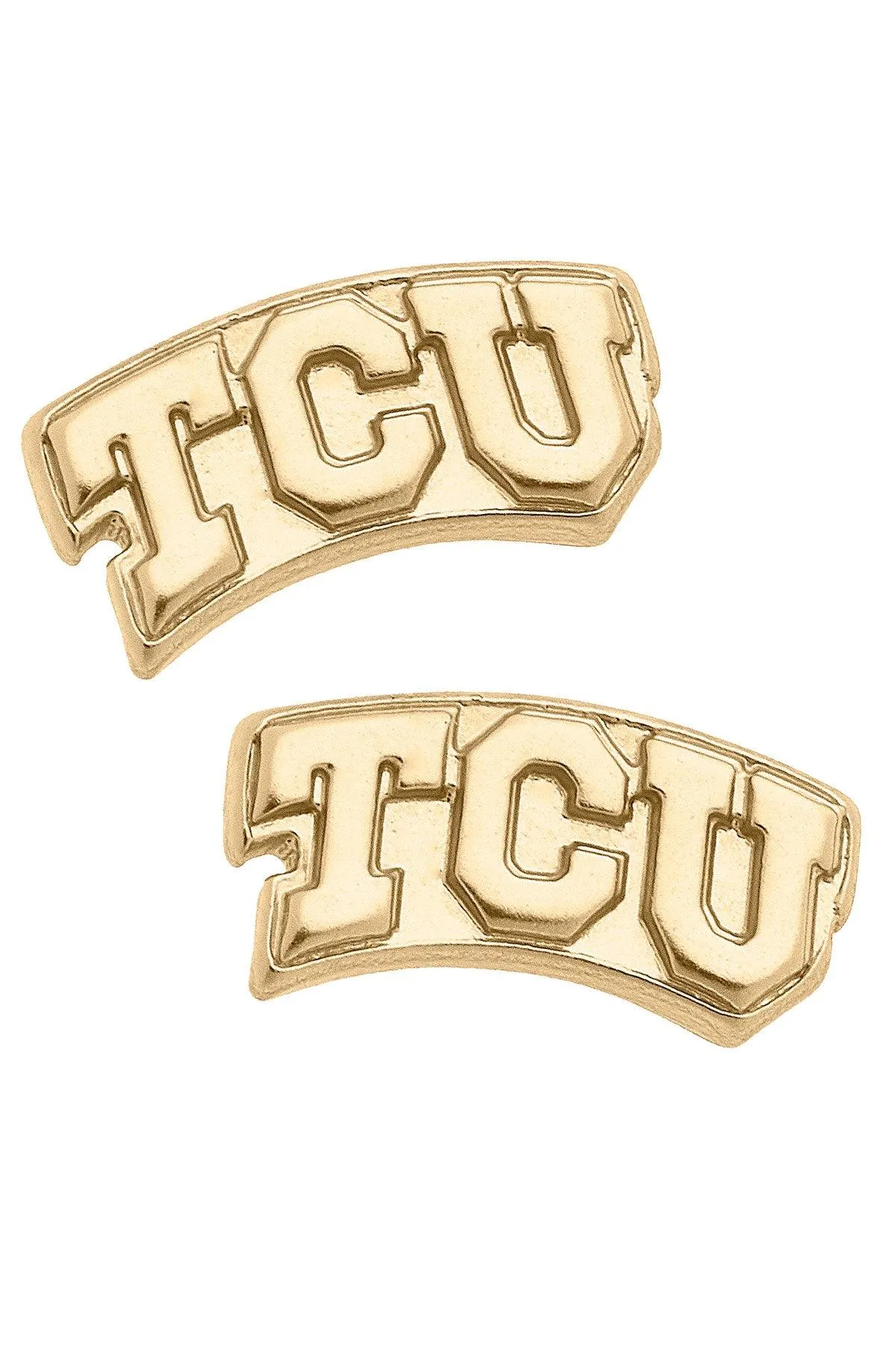 TCU Horned Frogs 24K Gold Plated Stud Earrings sold by Canvas Style