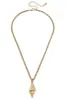 Spiral Shell Pendant Necklace in Worn Gold sold by Canvas Style