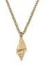 Spiral Shell Pendant Necklace in Worn Gold sold by Canvas Style