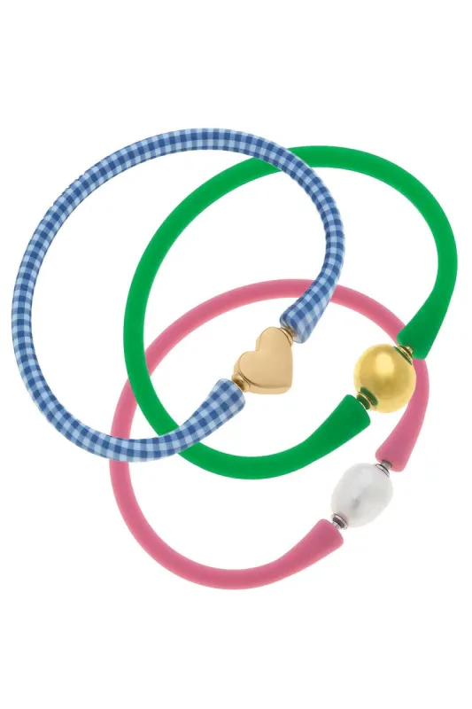 Canvas Style x @styleherstrong Bali Silicone Bracelet Stack of 3 sold by Canvas Style