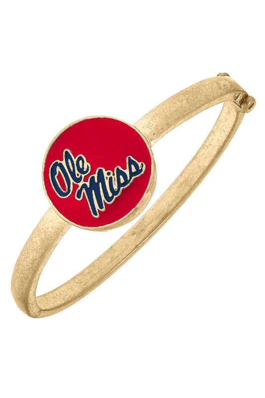 Ole Miss Rebels Enamel Statement Hinge Bangle sold by Canvas Style