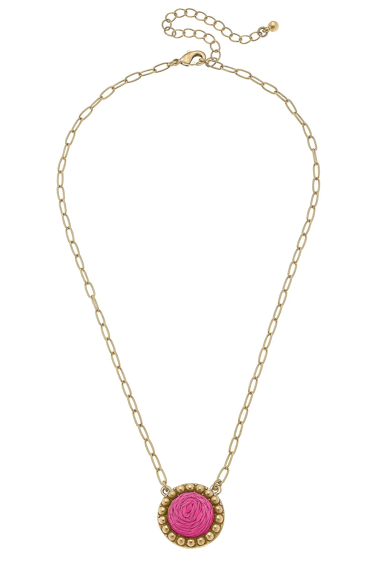 Aruba Raffia Disc Necklace - FINAL SALE sold by Canvas Style product image thumbnail 2