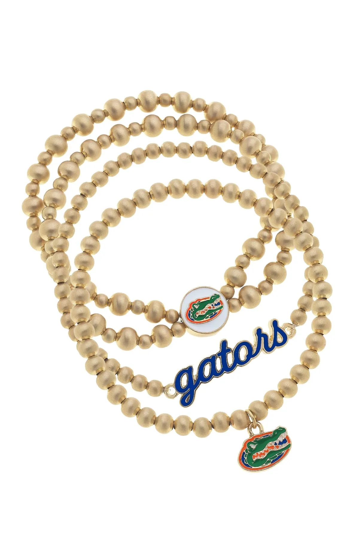 Florida Gators Ball Bead Stretch Bracelet Stack sold by Canvas Style