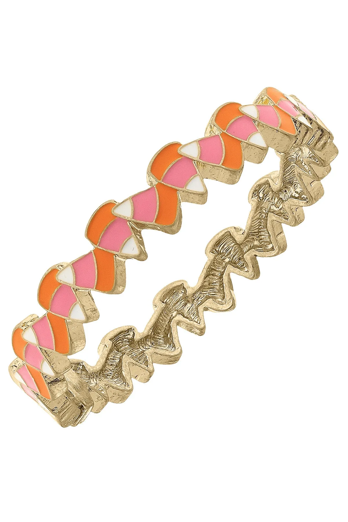 Halloween Enamel Candy Corn Hinge Bangle sold by Canvas Style