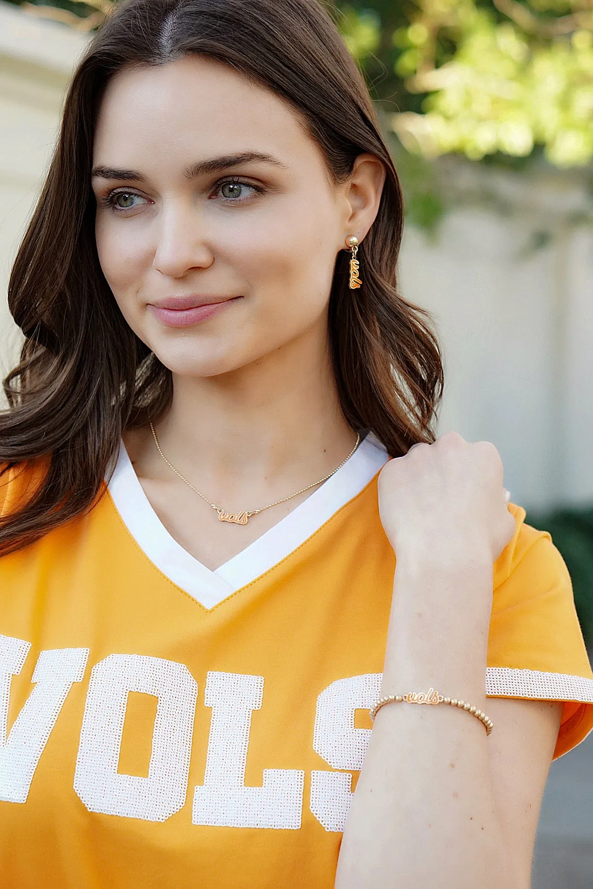Tennessee Volunteers Enamel Script Necklace sold by Canvas Style product image thumbnail 2