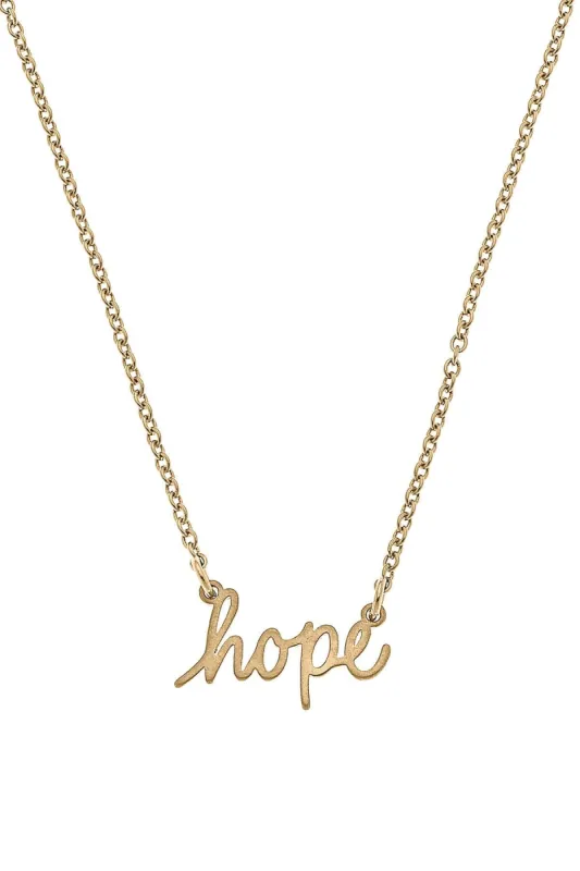 Julia Hope Delicate Chain Necklace in Worn Gold sold by Canvas Style
