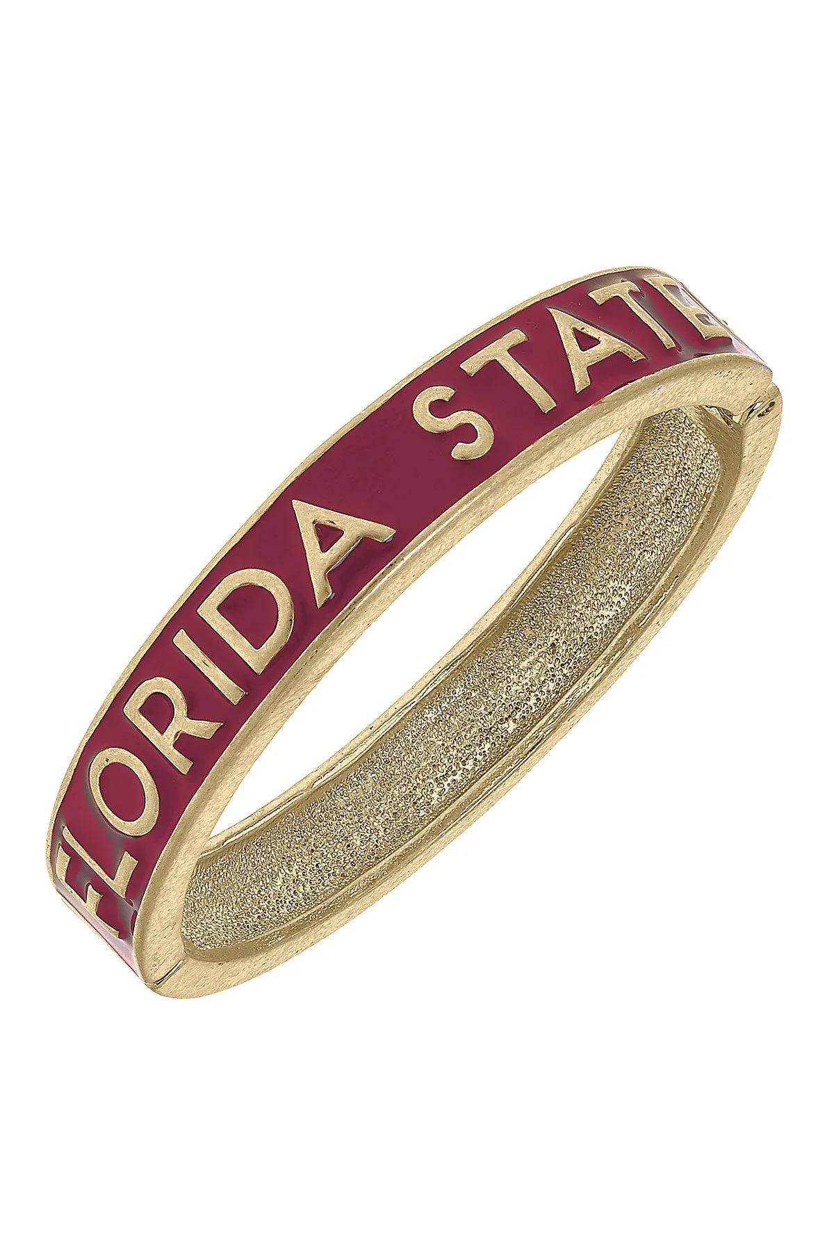 Florida State Seminoles Enamel Hinge Bangle in Garnet - FINAL SALE sold by Canvas Style