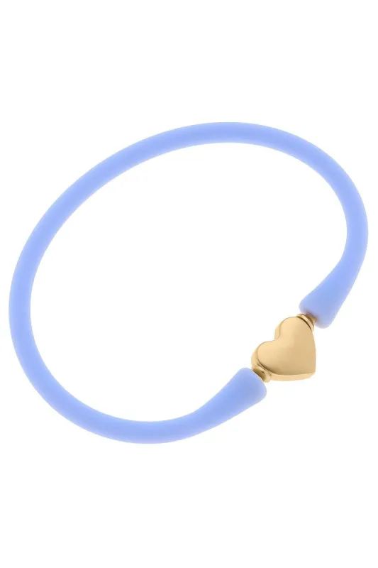 Bali Heart Bead Silicone Bracelet in Lilac - FINAL SALE sold by Canvas Style