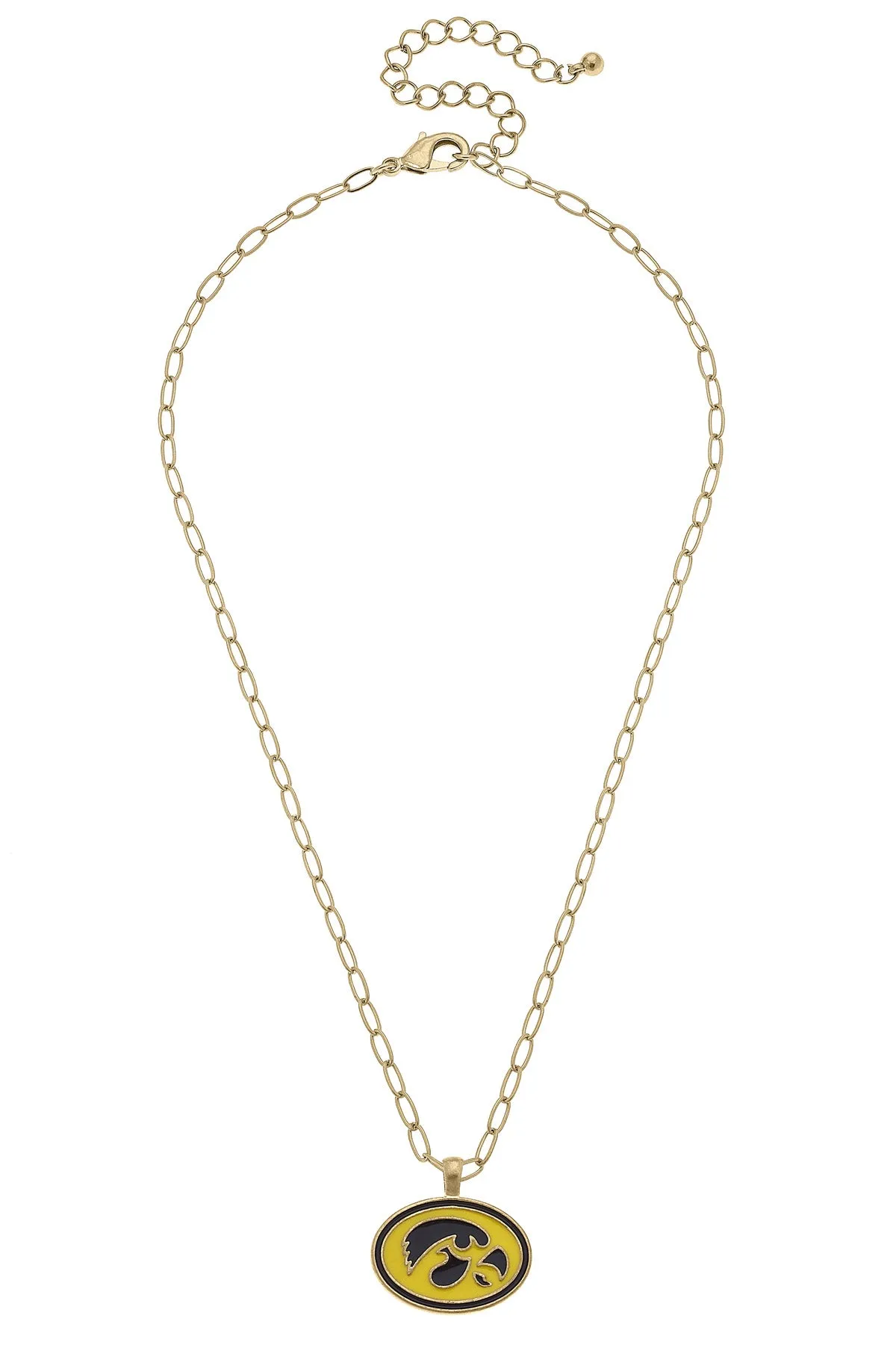Iowa Hawkeyes Enamel Pendant Necklace in Black/Gold - FINAL SALE sold by Canvas Style product image thumbnail 2