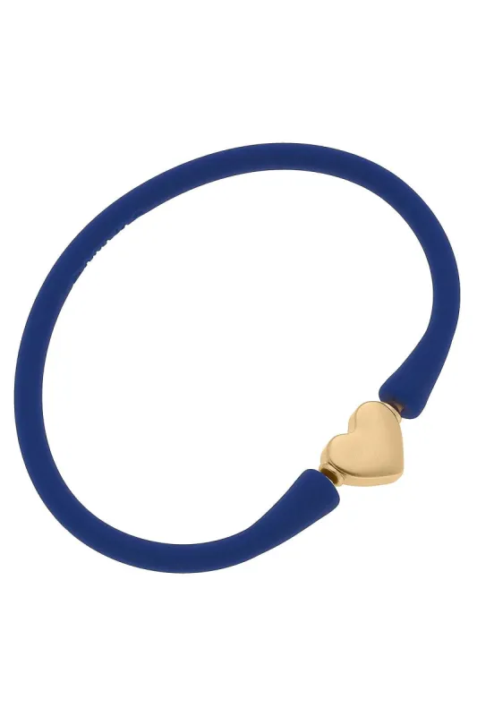 Bali Heart Bead Silicone Bracelet in Royal Blue - FINAL SALE sold by Canvas Style