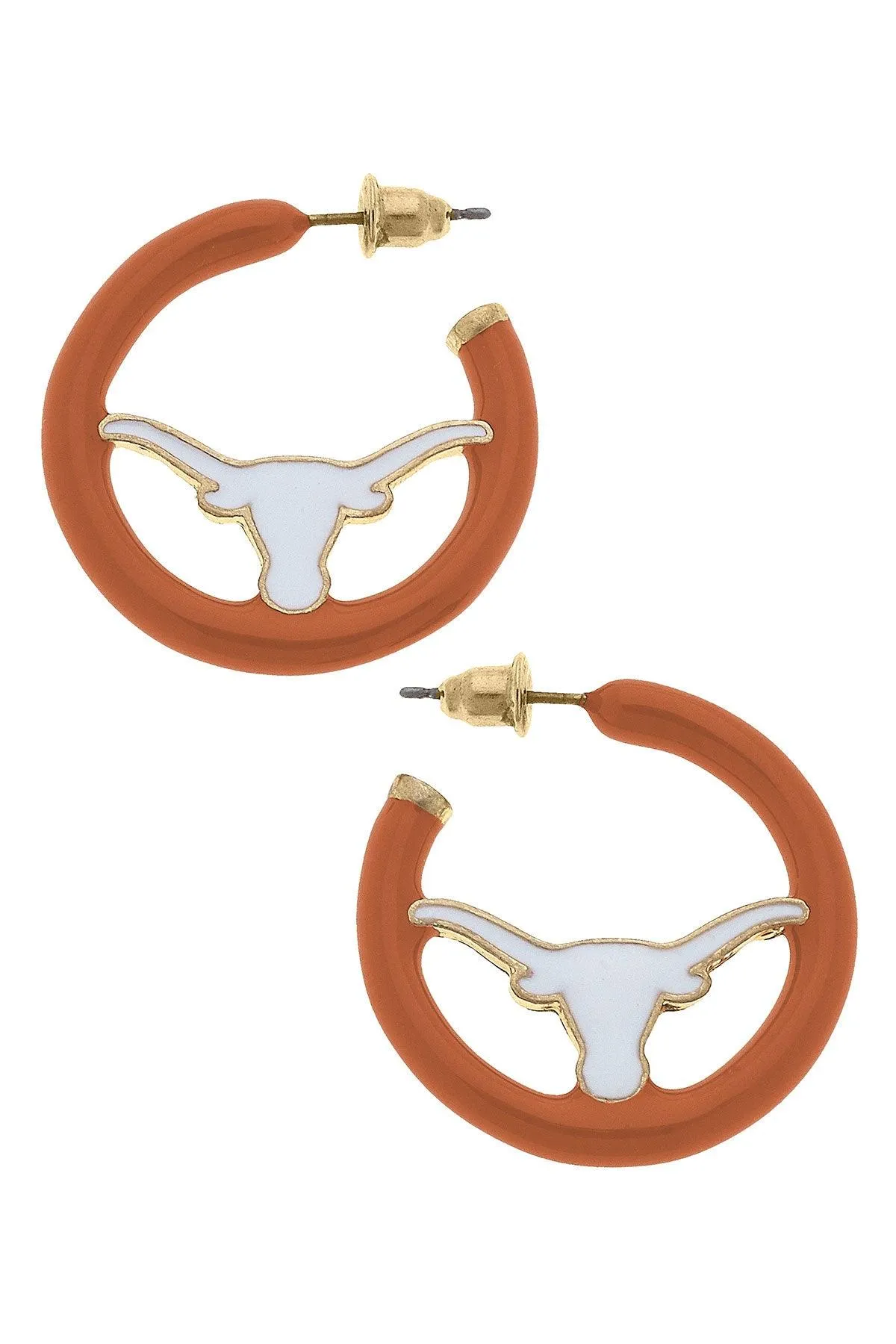 Texas Longhorns Enamel Logo Earrings sold by Canvas Style