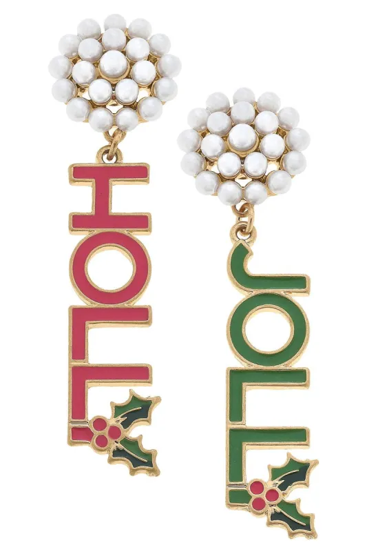 Holly Jolly Enamel Earrings sold by Canvas Style