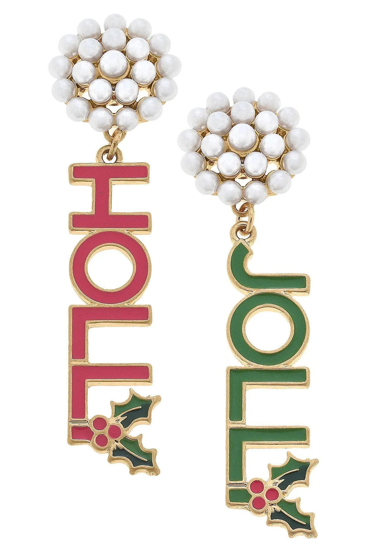 Holly Jolly Enamel Earrings sold by Canvas Style