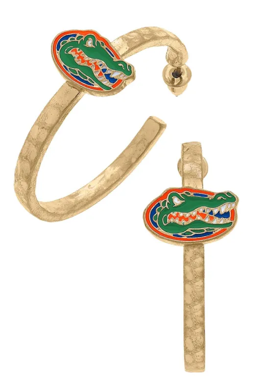 Florida Gators Enamel Logo Hoop Earrings - FINAL SALE sold by Canvas Style