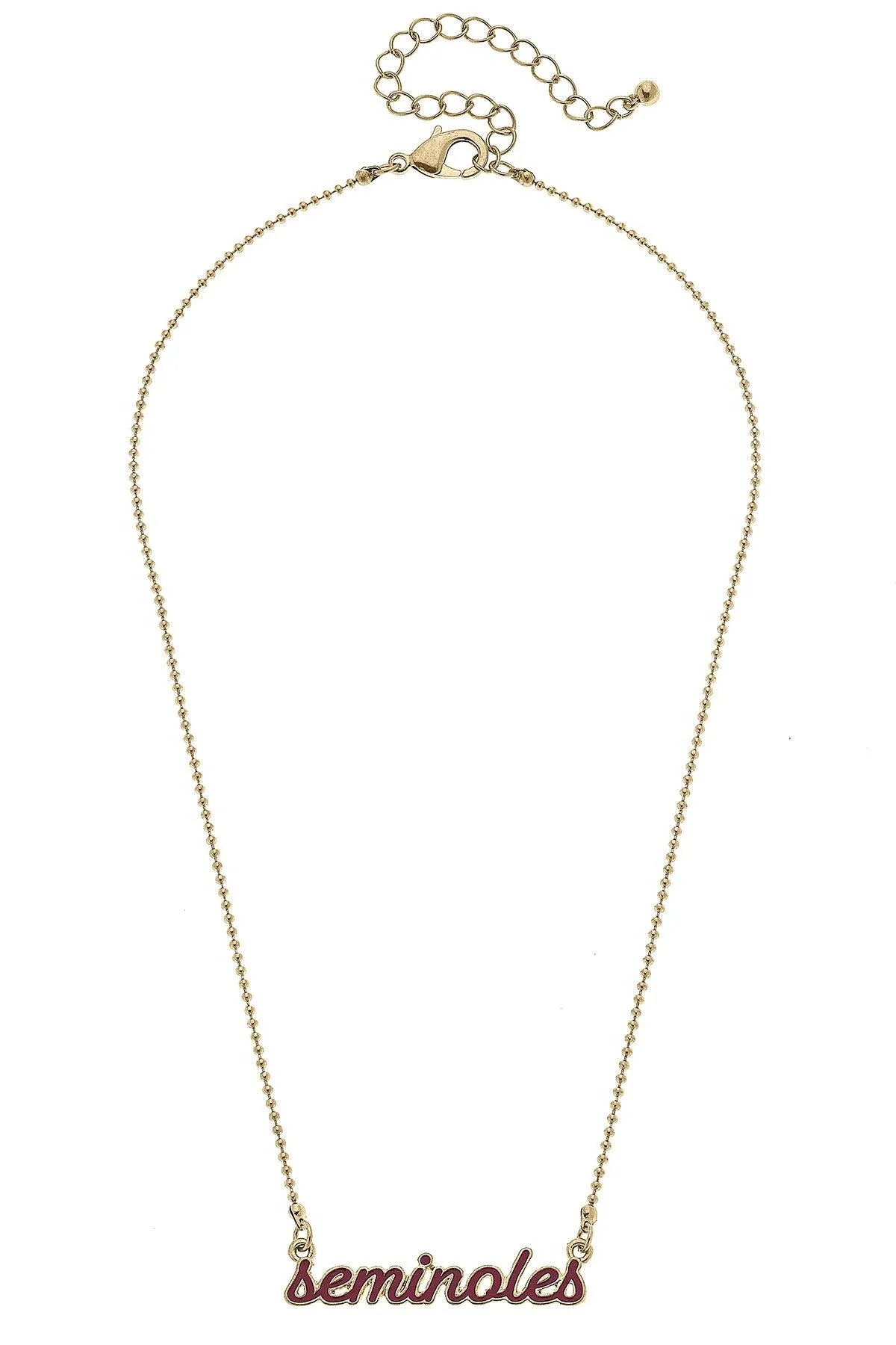 Florida State Seminoles Enamel Script Necklace sold by Canvas Style product image thumbnail 3