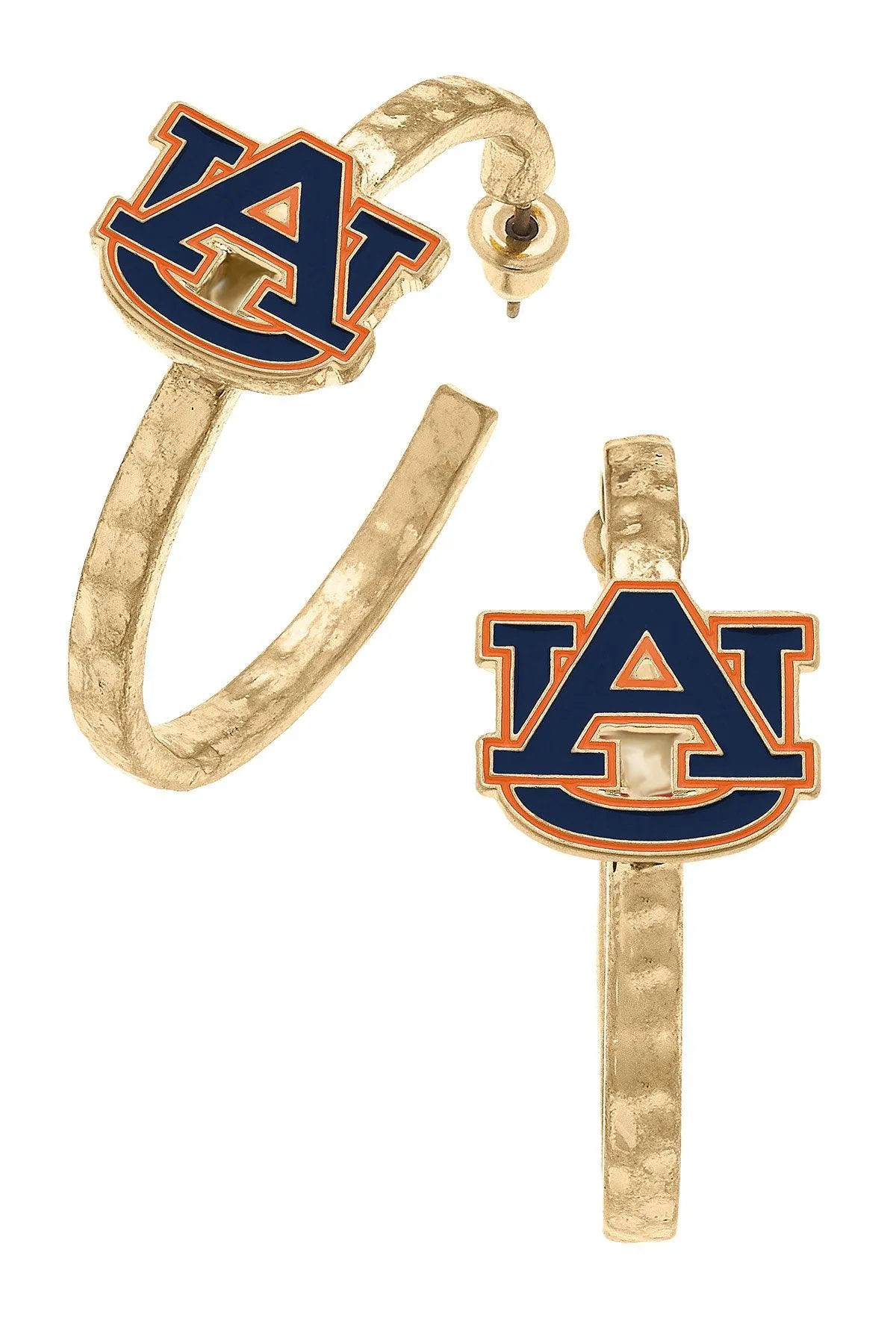 Auburn Tigers Enamel Logo Hoop Earrings - FINAL SALE sold by Canvas Style