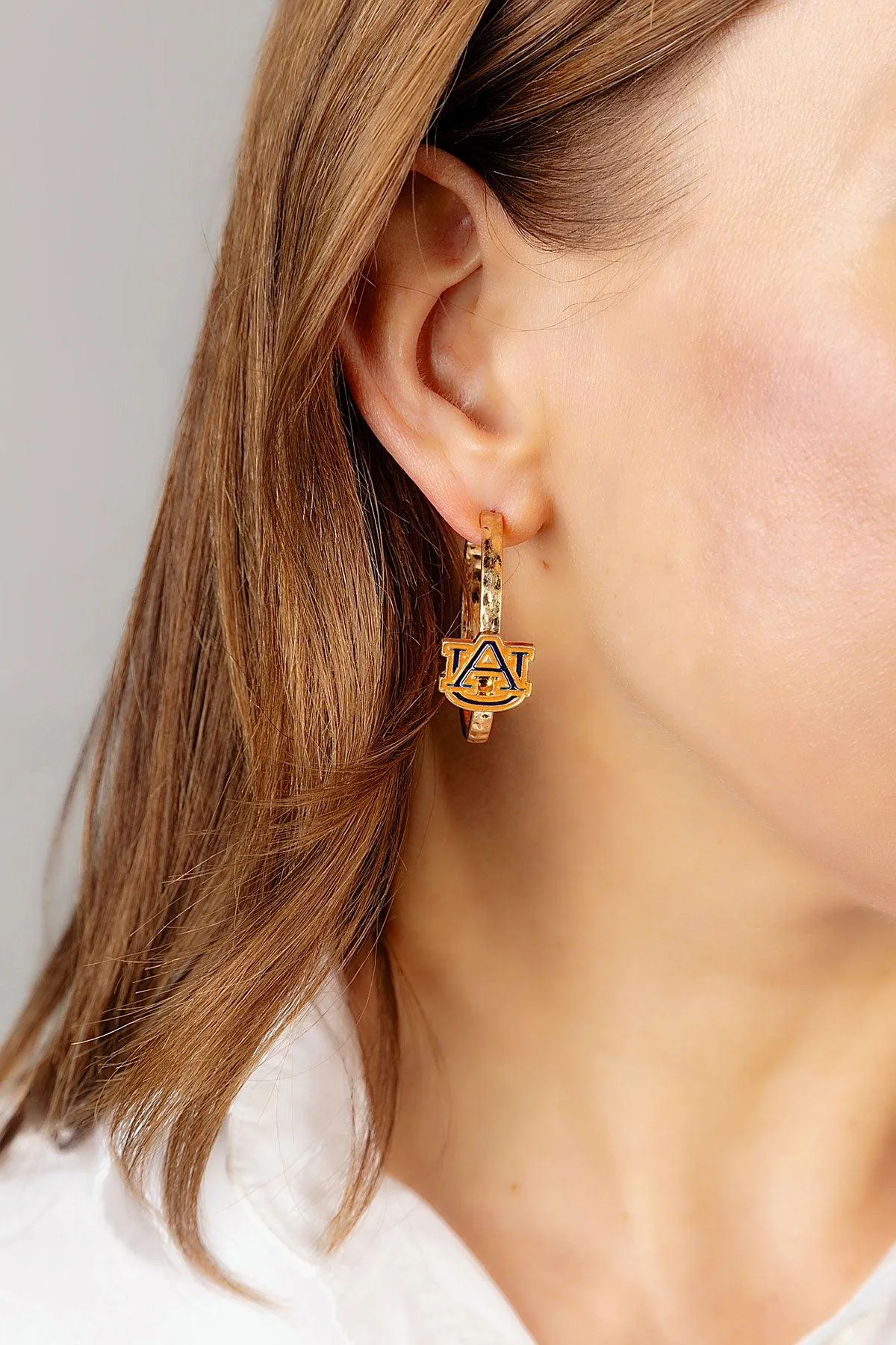Auburn Tigers Enamel Logo Hoop Earrings - FINAL SALE sold by Canvas Style product image thumbnail 2
