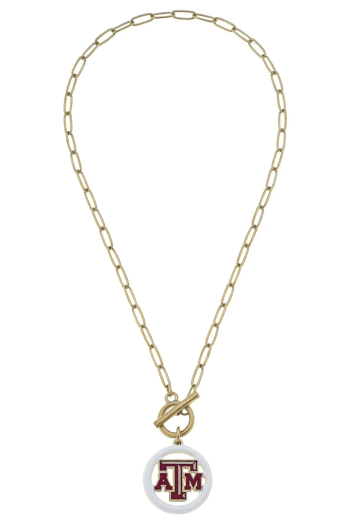 Texas A&M Aggies Logo Enamel T-Bar 16" Necklace sold by Canvas Style product image thumbnail 2