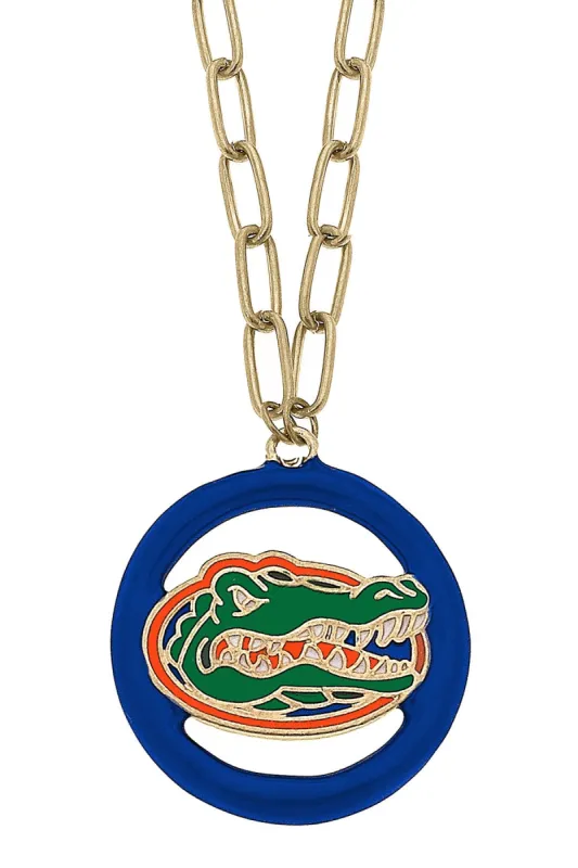 Florida Gators Logo Enamel Medallion 32" Necklace sold by Canvas Style
