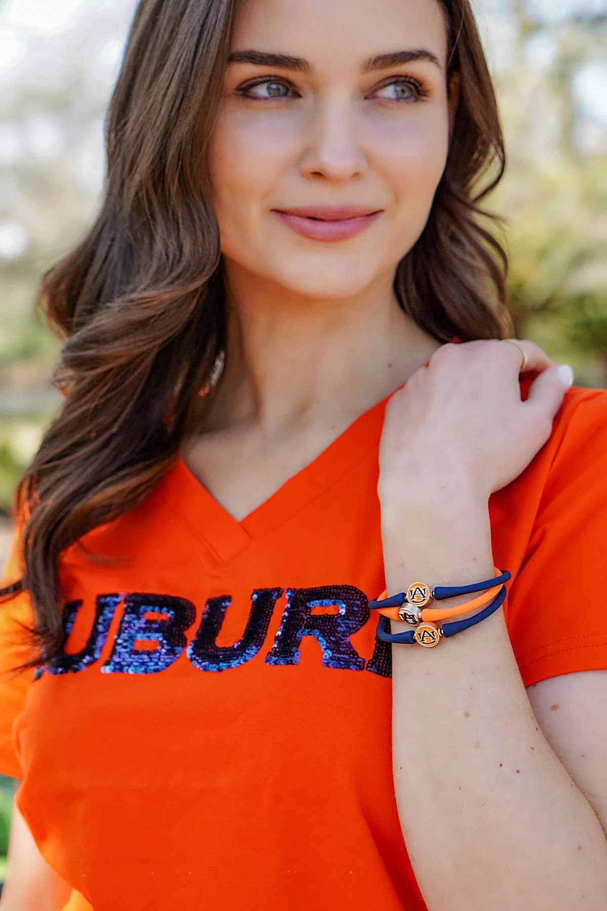 Auburn Tigers Enamel Silicone Bali Bracelet - FINAL SALE sold by Canvas Style product image thumbnail 2