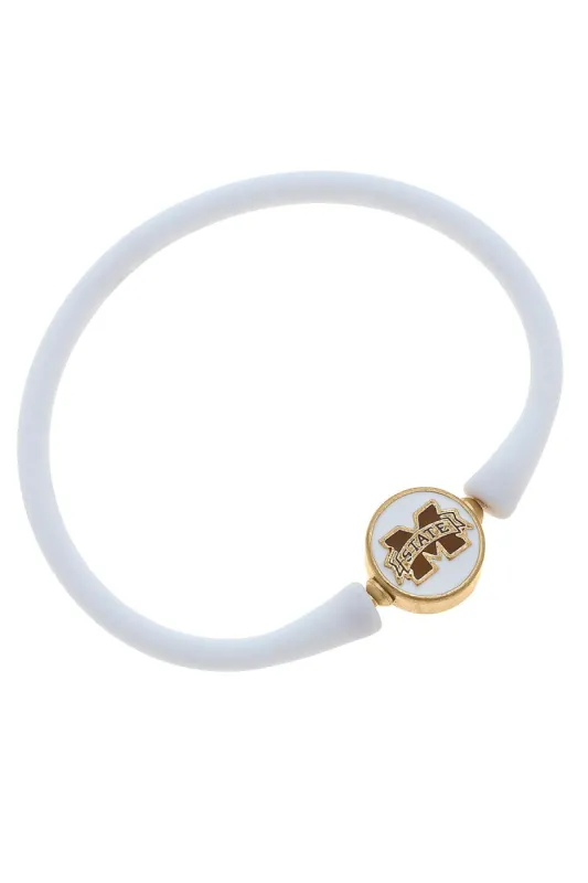 Mississippi State Bulldogs Enamel Silicone Bali Bracelet - FINAL SALE sold by Canvas Style