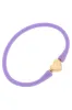 Bali Heart Bead Silicone Bracelet in Lavender - FINAL SALE sold by Canvas Style