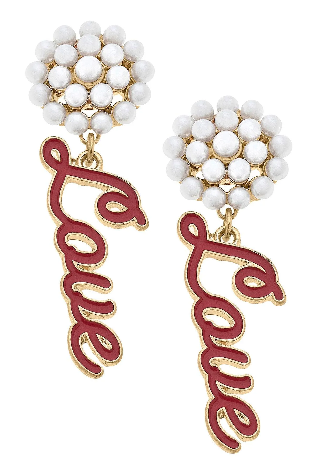 Love Enamel Earrings - FINAL SALE sold by Canvas Style