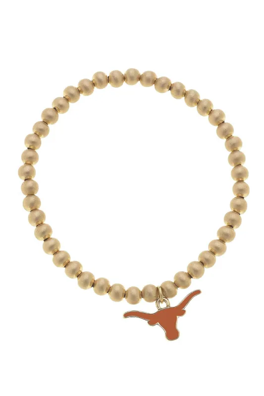 Texas Longhorns Ball Bead Stretch Bracelet sold by Canvas Style