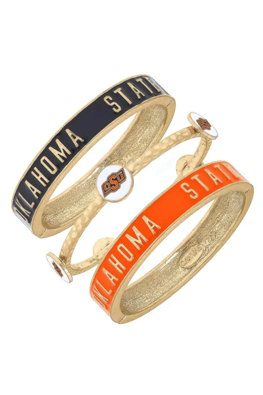 Oklahoma State Cowboys Enamel Bangle Stack (Set of 3) sold by Canvas Style