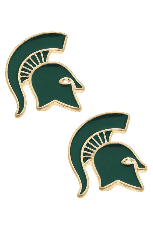 Michigan State Spartans Enamel Stud Earrings - FINAL SALE sold by Canvas Style