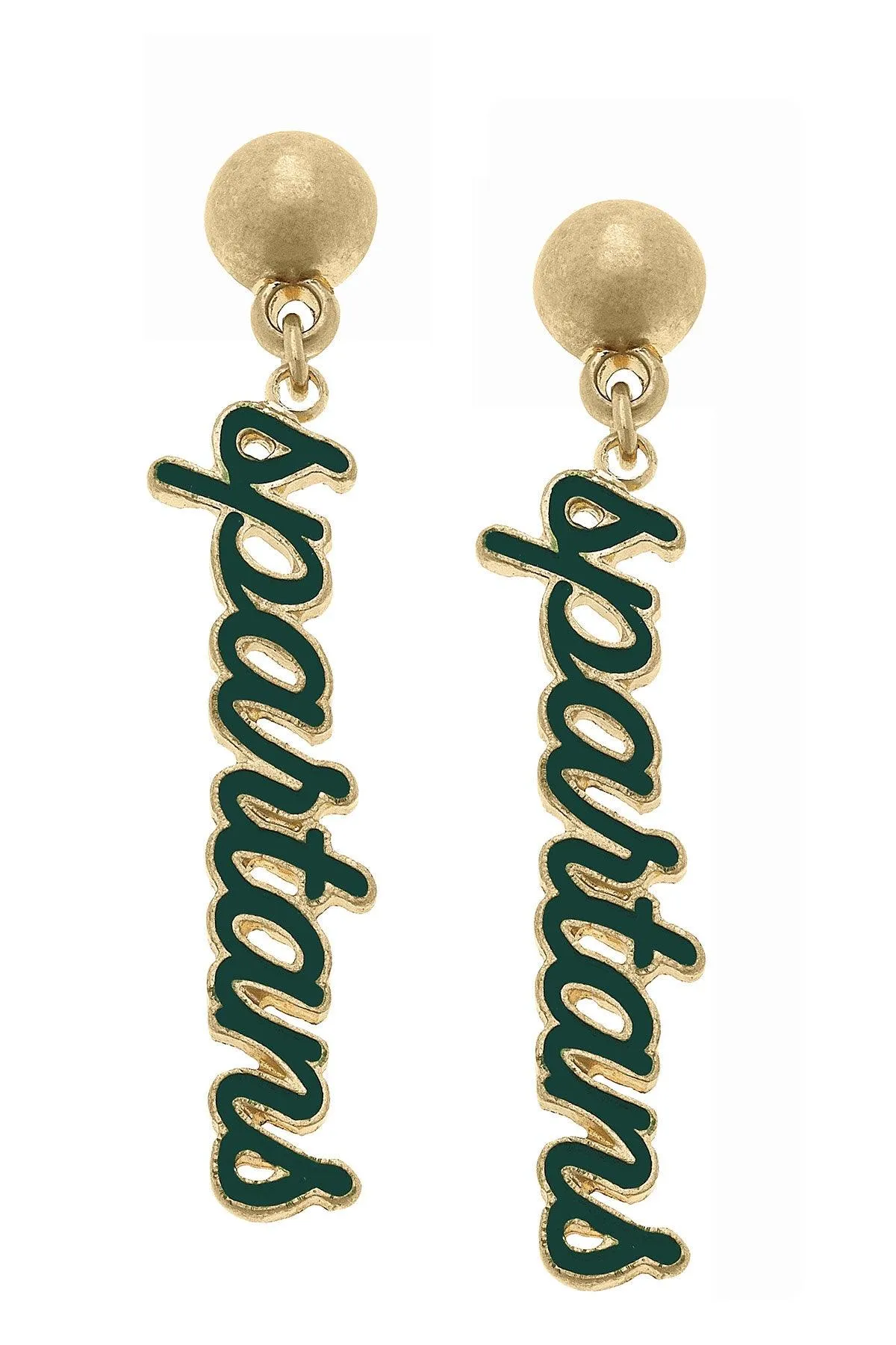 Michigan State Spartans Enamel Script Earrings sold by Canvas Style
