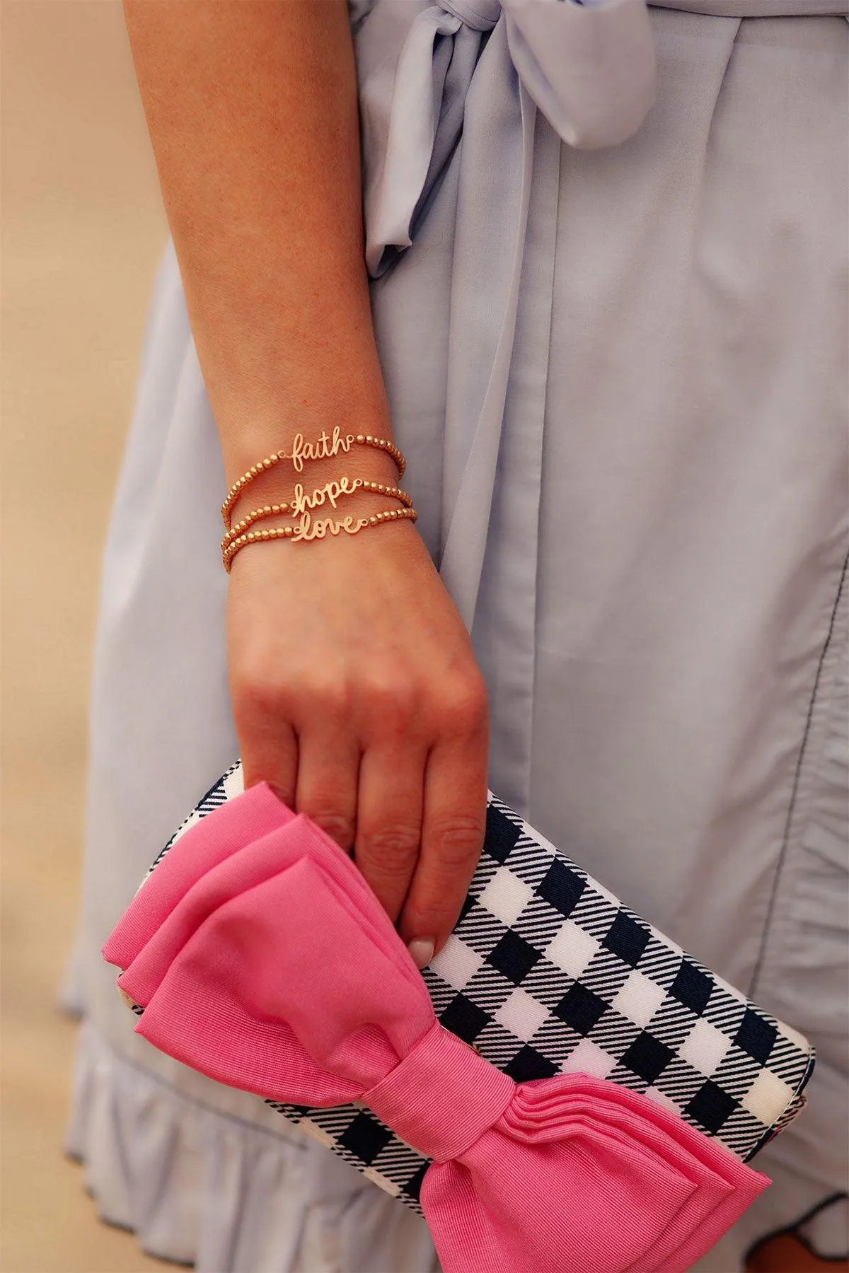 Leah Love Ball Bead Stretch Bracelet in Worn Gold sold by Canvas Style product image thumbnail 2