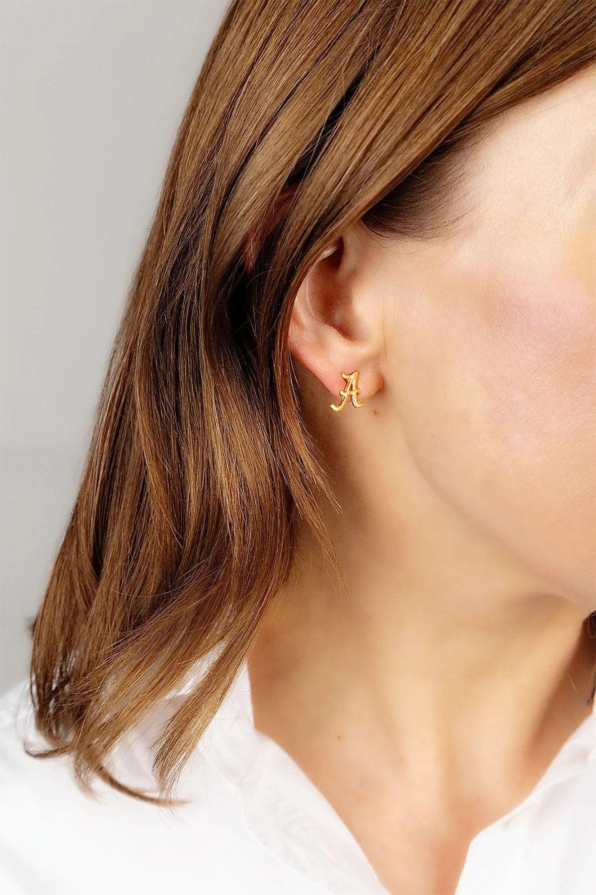 Alabama Crimson Tide 24K Gold Plated Stud Earrings sold by Canvas Style product image thumbnail 3