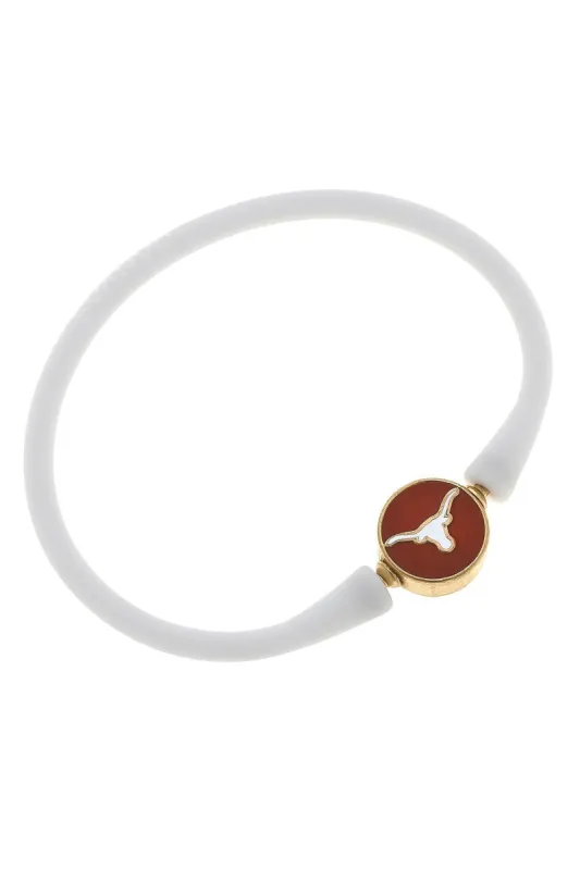 Texas Longhorns Enamel Silicone Bali Bracelet - FINAL SALE sold by Canvas Style