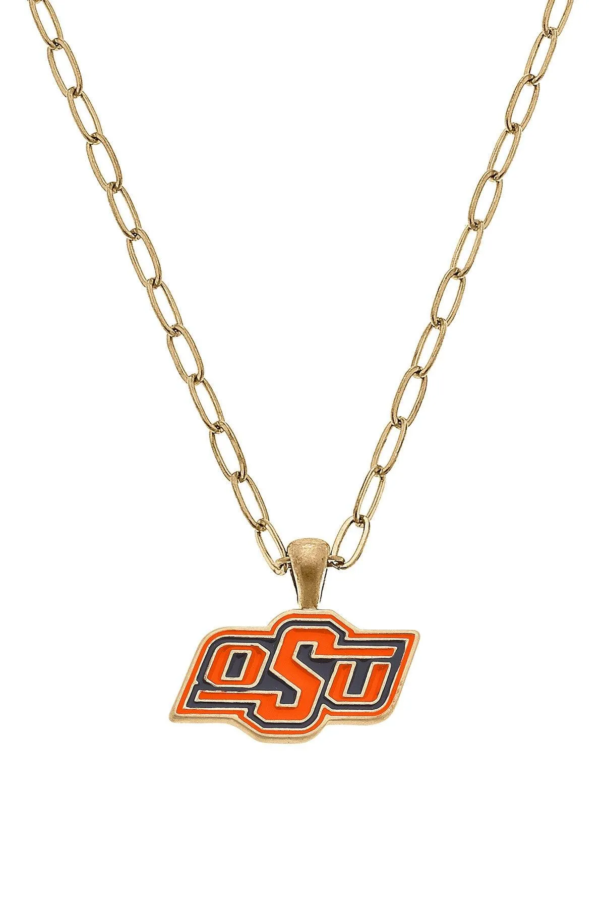 Oklahoma State Cowboys Enamel Pendant Necklace - FINAL SALE sold by Canvas Style