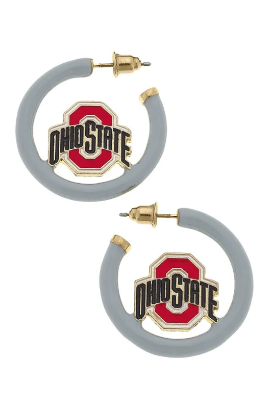 Ohio State Buckeyes Enamel Logo Earrings sold by Canvas Style