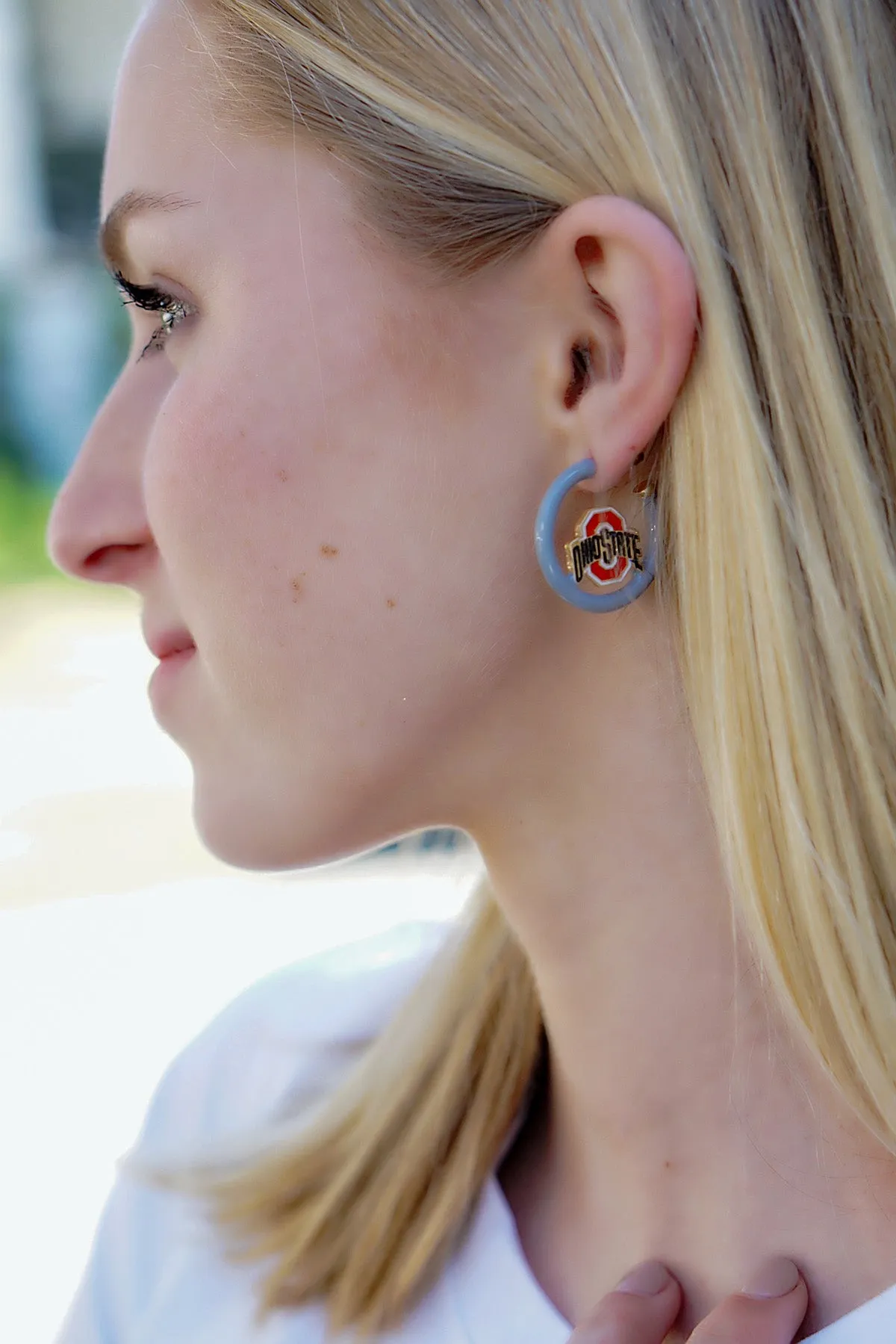 Ohio State Buckeyes Enamel Logo Earrings sold by Canvas Style product image thumbnail 2