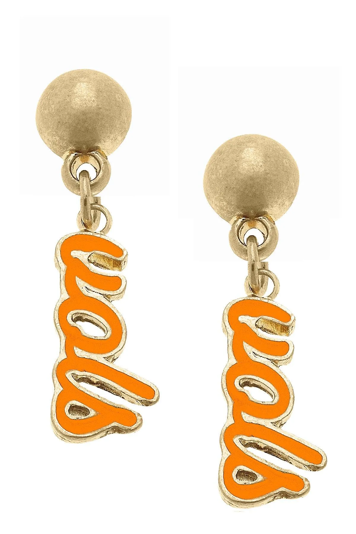 Tennessee Volunteers Enamel Script Earrings sold by Canvas Style