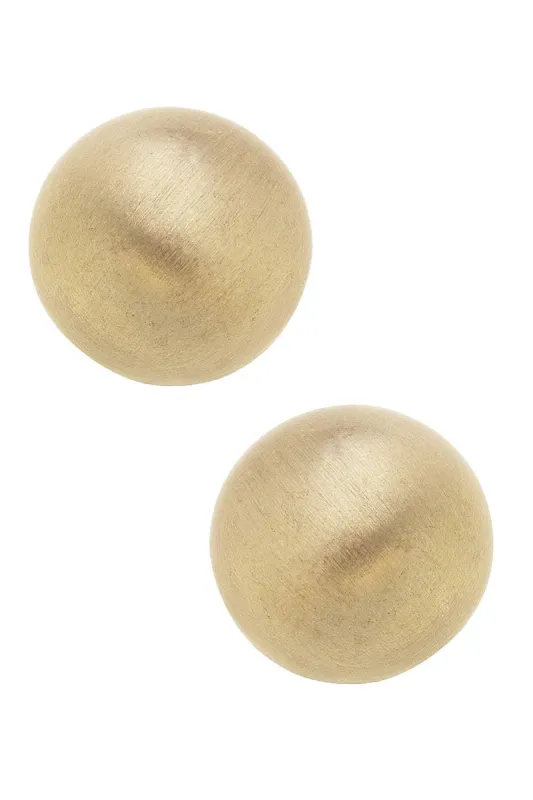Hailey Stud Earrings in Satin Gold sold by Canvas Style