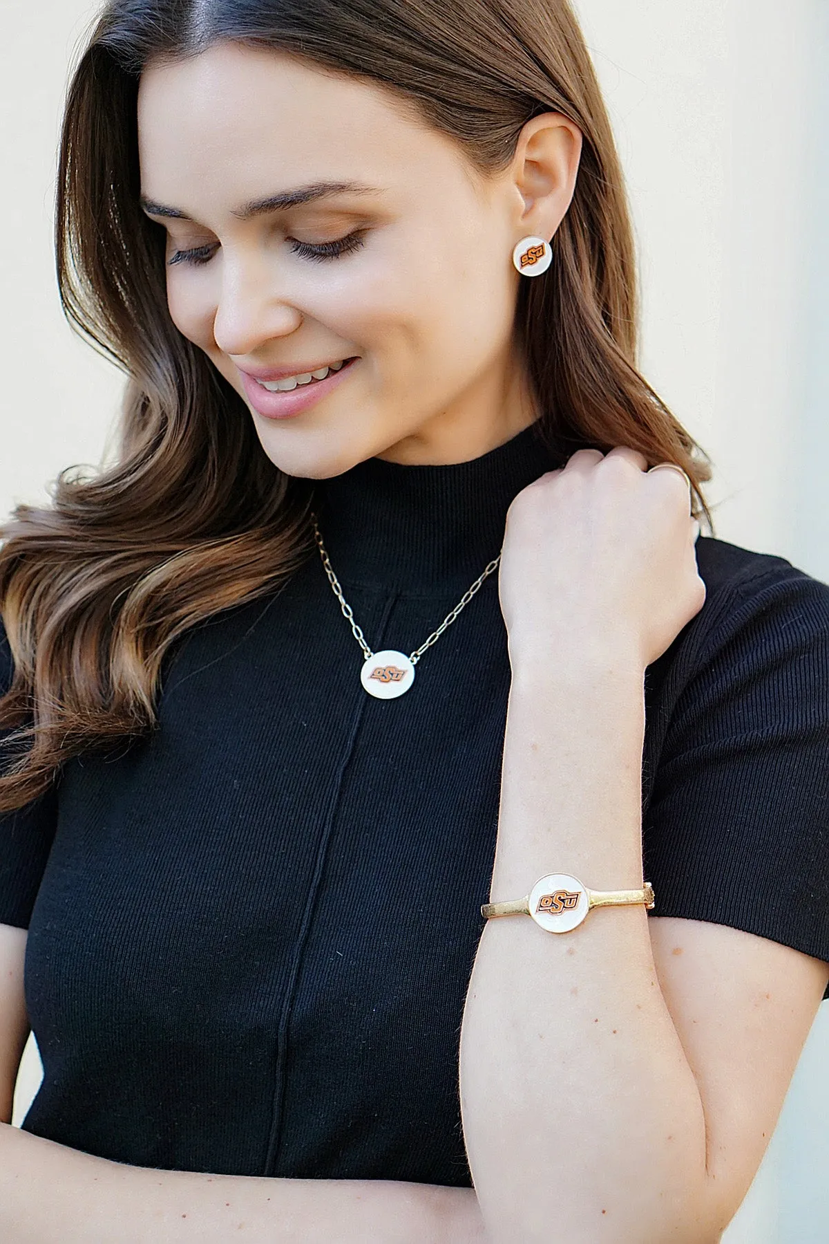 Oklahoma State Cowboys Enamel Disc Pendant Necklace - FINAL SALE sold by Canvas Style product image thumbnail 2