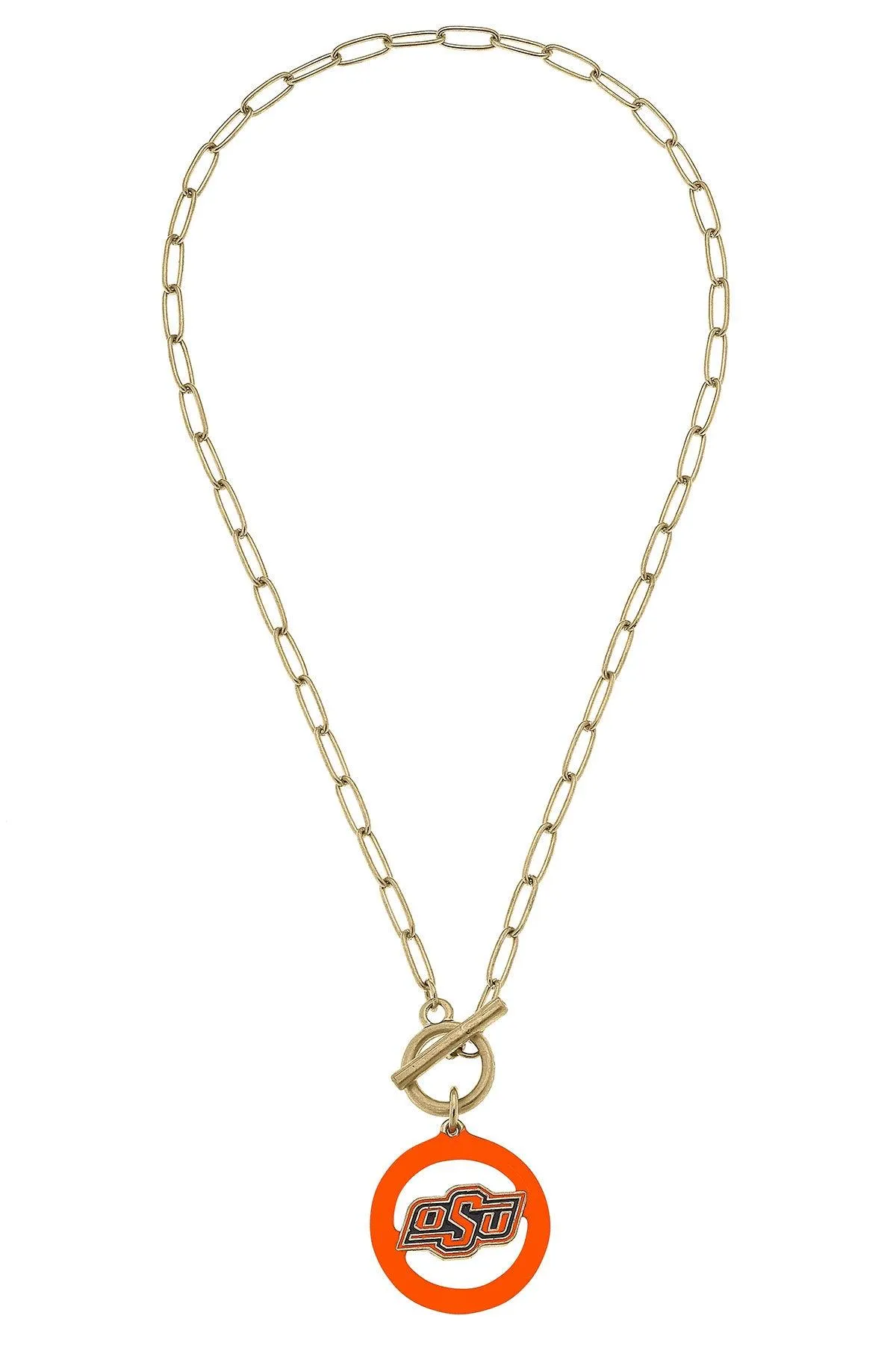 Oklahoma State Cowboys Logo Enamel T-Bar 16" Necklace sold by Canvas Style product image thumbnail 2