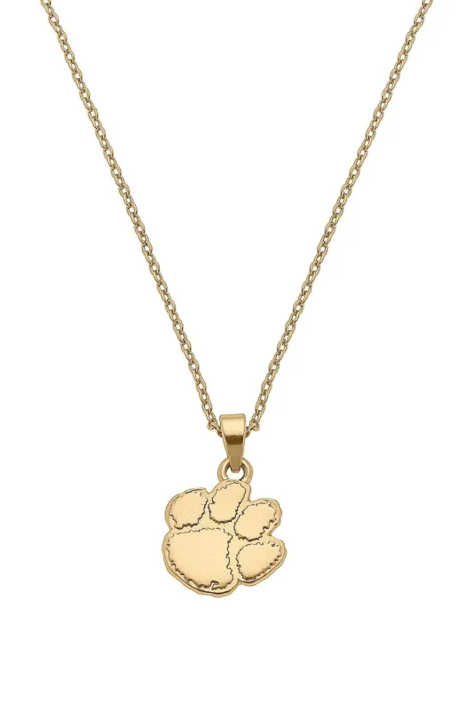Clemson Tigers 24K Gold Plated Pendant Necklace sold by Canvas Style