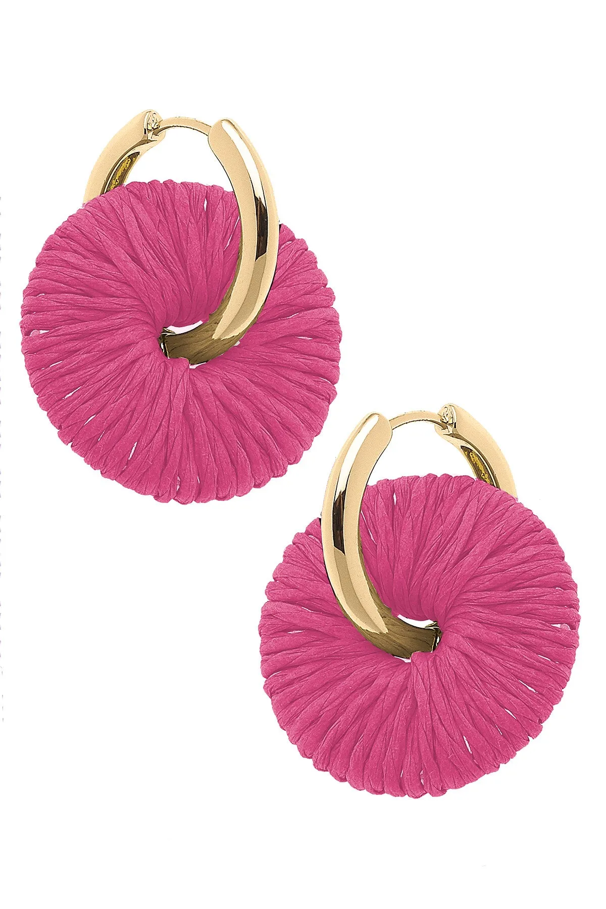 Key West Raffia Earrings in Pink - FINAL SALE sold by Canvas Style