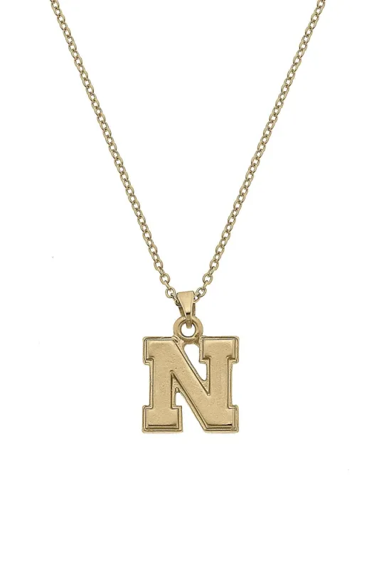 Nebraska Cornhuskers 24K Gold Plated Pendant Necklace sold by Canvas Style