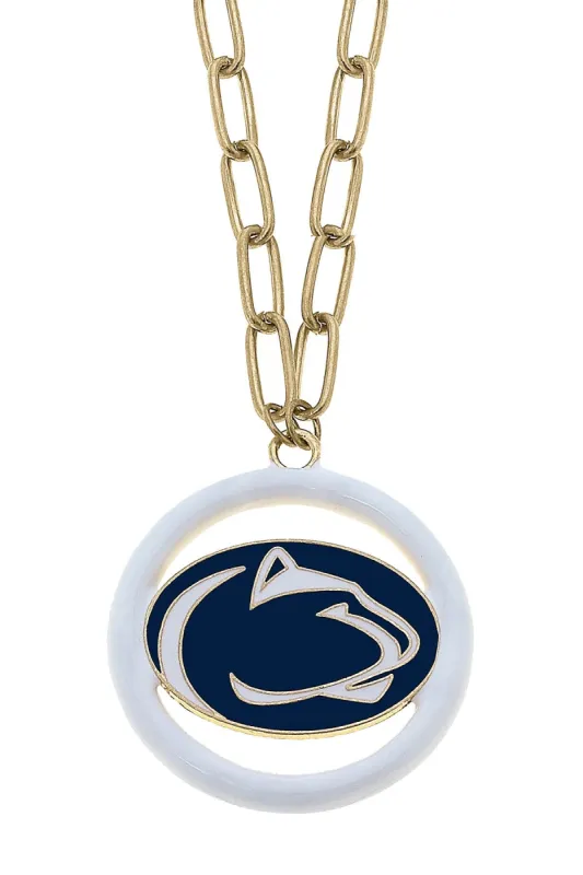Penn State Nittany Lions Logo Enamel Medallion 32" Necklace sold by Canvas Style