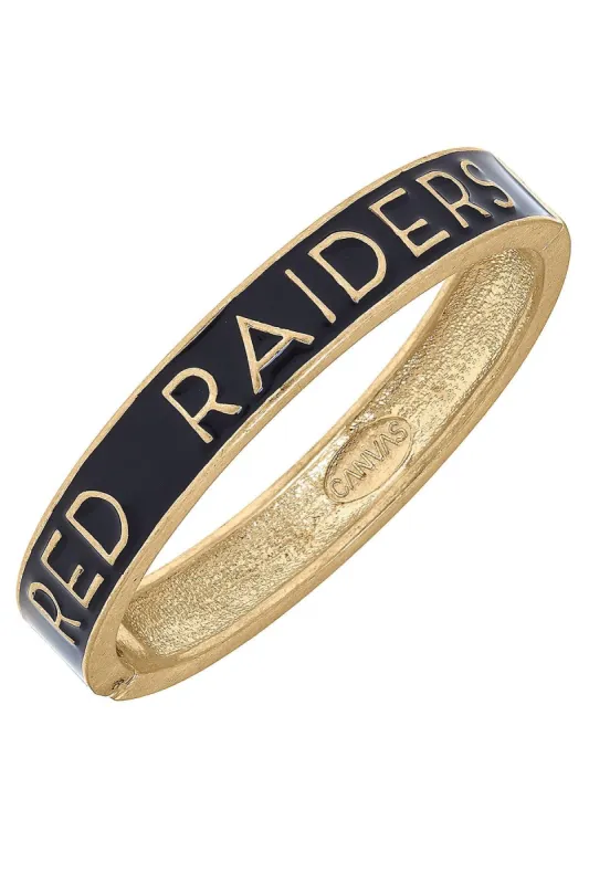 Texas Tech Red Raiders Enamel Hinge Bangle- FINAL SALE sold by Canvas Style