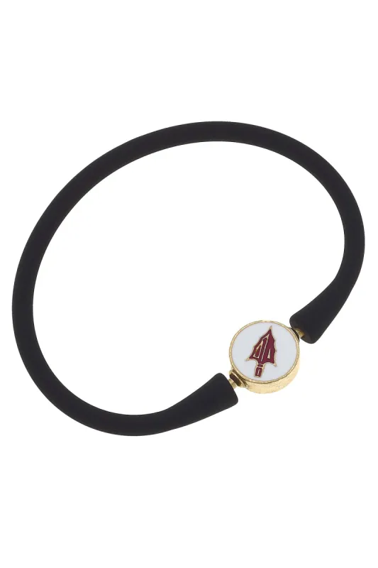 Florida State Seminoles Enamel Silicone Bali Bracelet in Black - FINAL SALE sold by Canvas Style